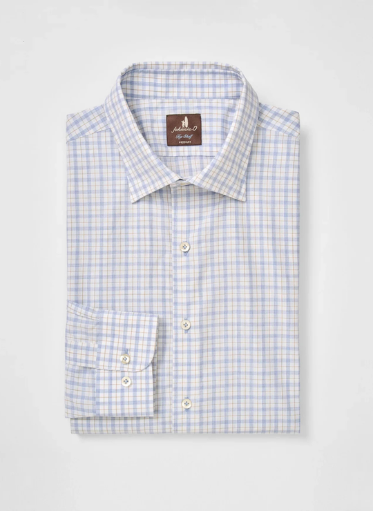 Trauber Top Shelf Button Down Shirt In Mid Blue