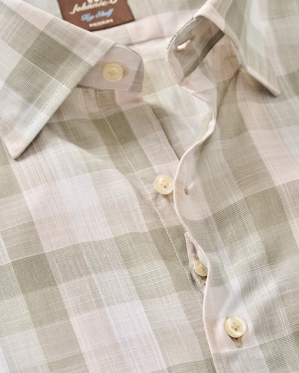 Umstead Plaid Cotton Button Down Shirt in Sage