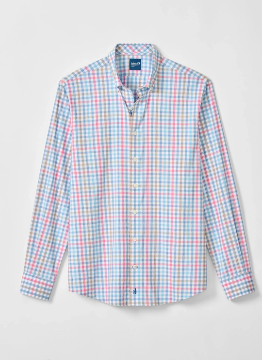 Yosef Everyday Performance Button Down Shirt In Navy