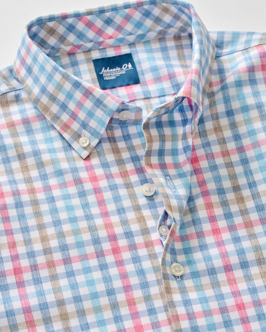 Yosef Everyday Performance Button Down Shirt In Navy
