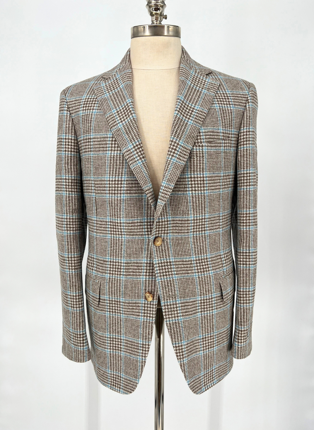 Brown With Blue Glen Plaid Jacket
