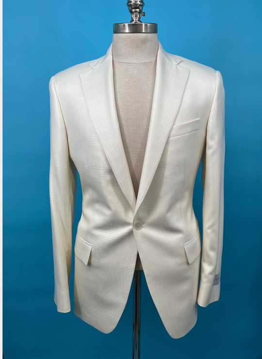 Samuelsohn Ivory Glen Plaid Dinner Jacket