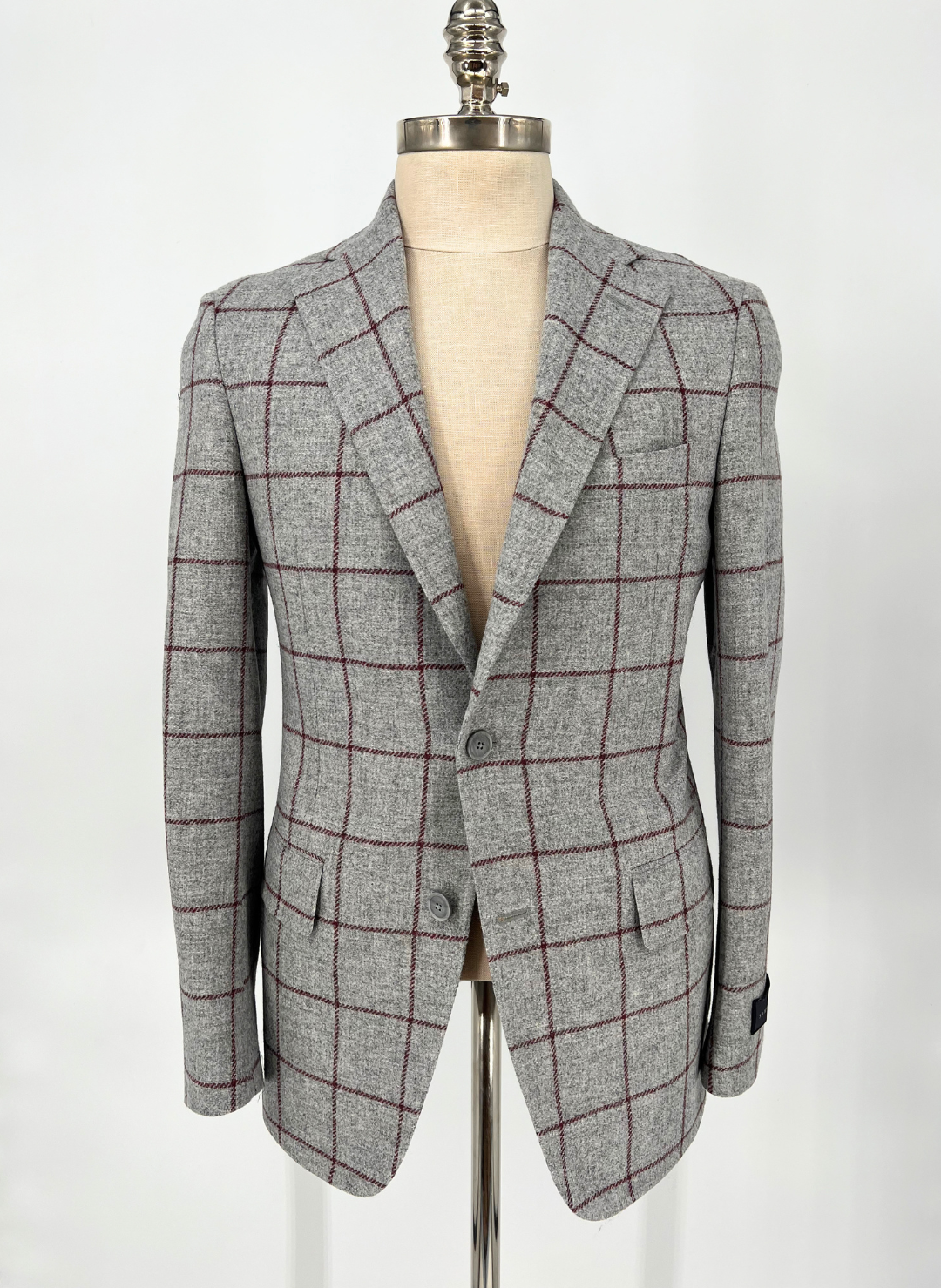 Maroon Windowpane Jacket