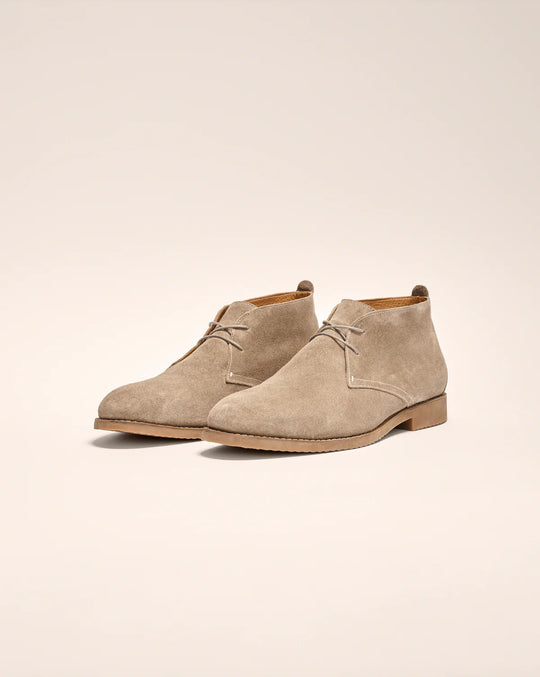 Johnnie-O J-Flex Suede Chukka Boot In Stone