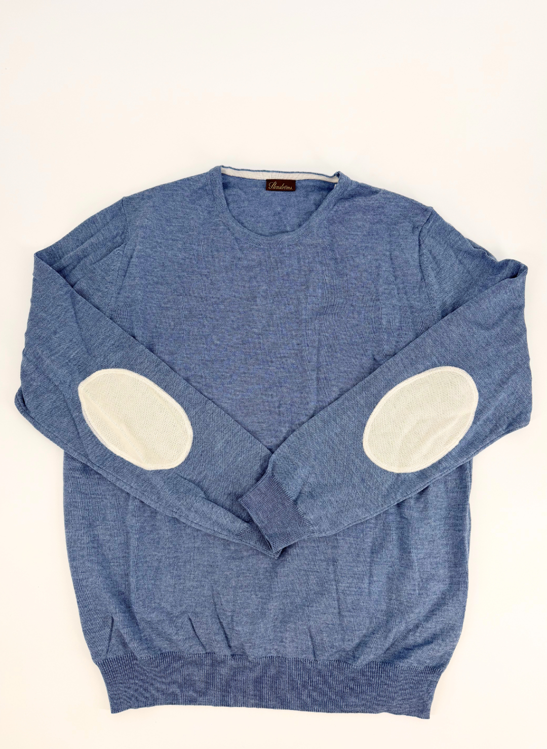 Merino Wool Crewneck Sweater in Blue