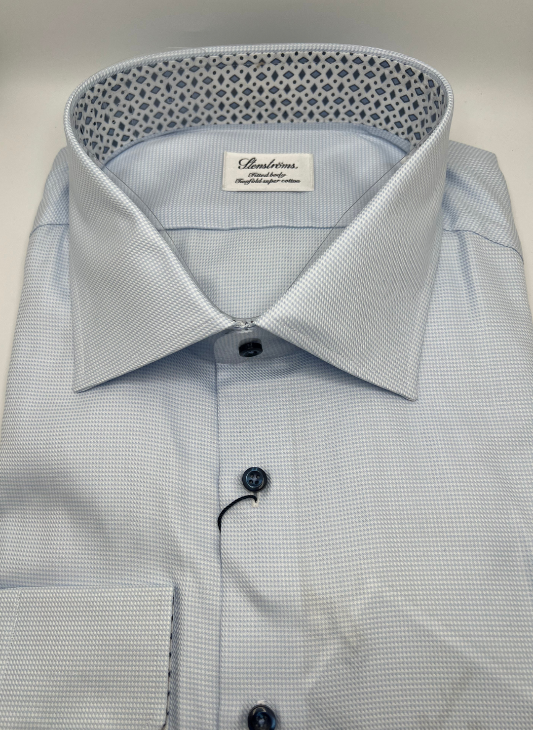 Stenströms Blue Textured Shirt