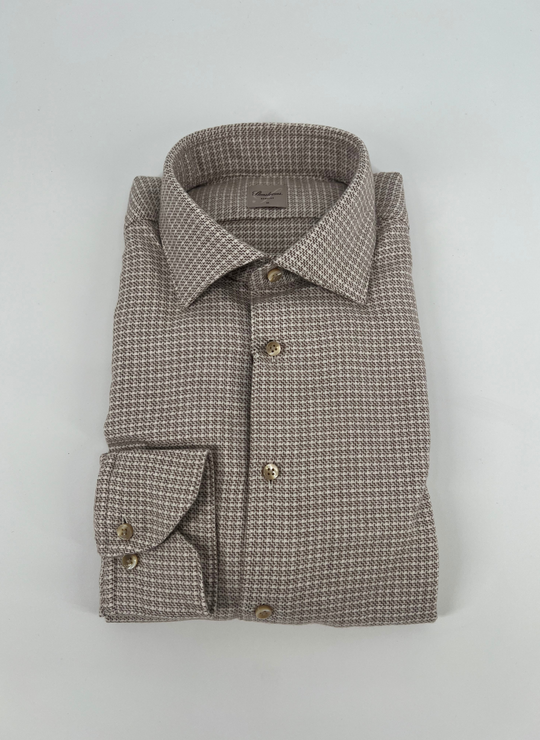 Stenströms Brown Check Flannel Shirt