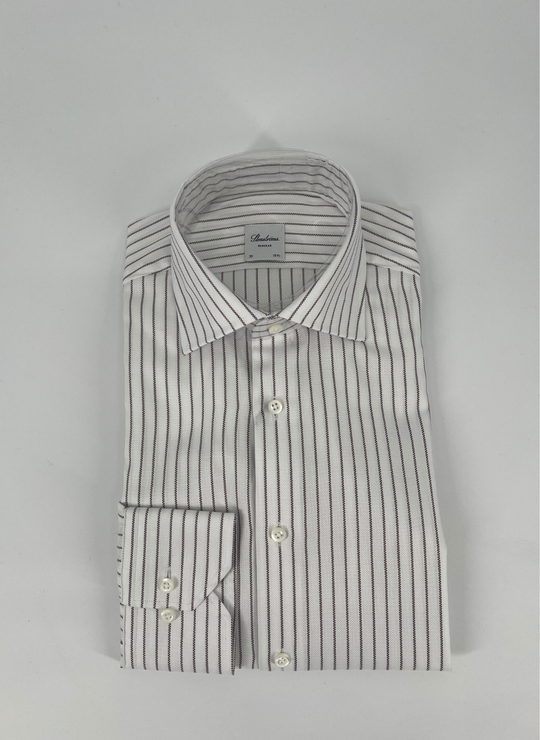 Stenströms Brown Stripe Shirt
