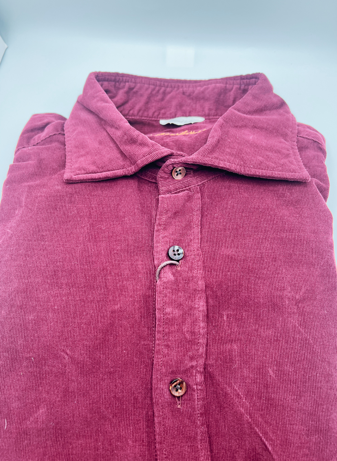 Stenströms Burgandy Corduroy Shirt