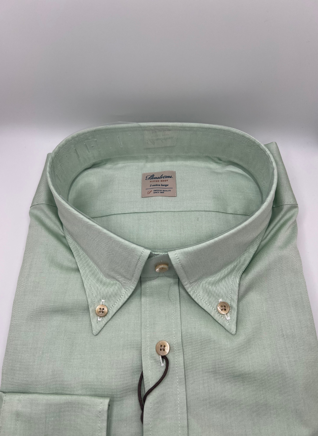 Stenströms Casual Green Oxford Shirt