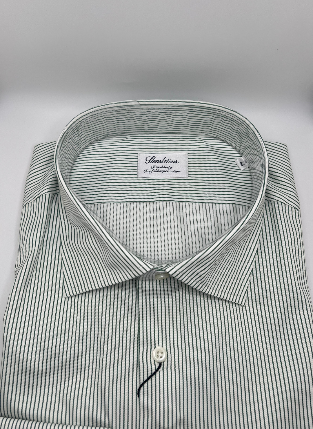 Stenströms Green Pinstripe Shirt