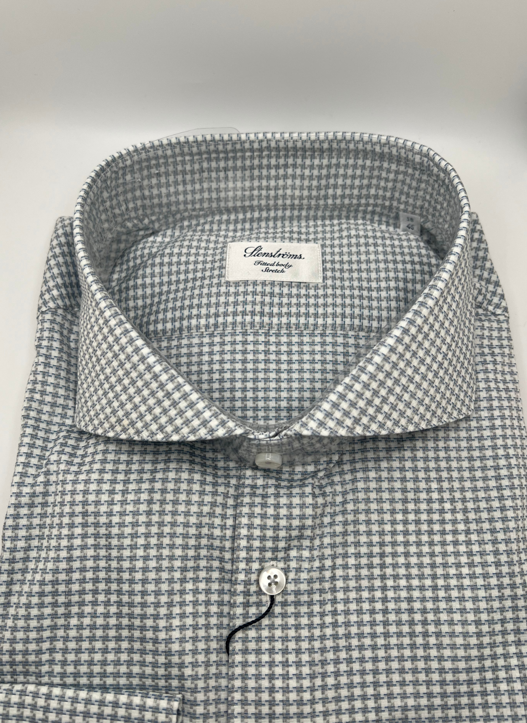 Stenströms Grey Check Shirt