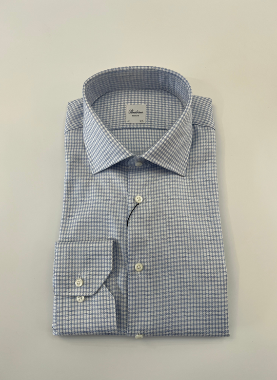 Stenströms Light Blue Check Shirt