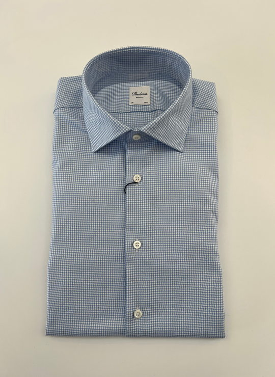 Stenströms Light Blue Check Shirt