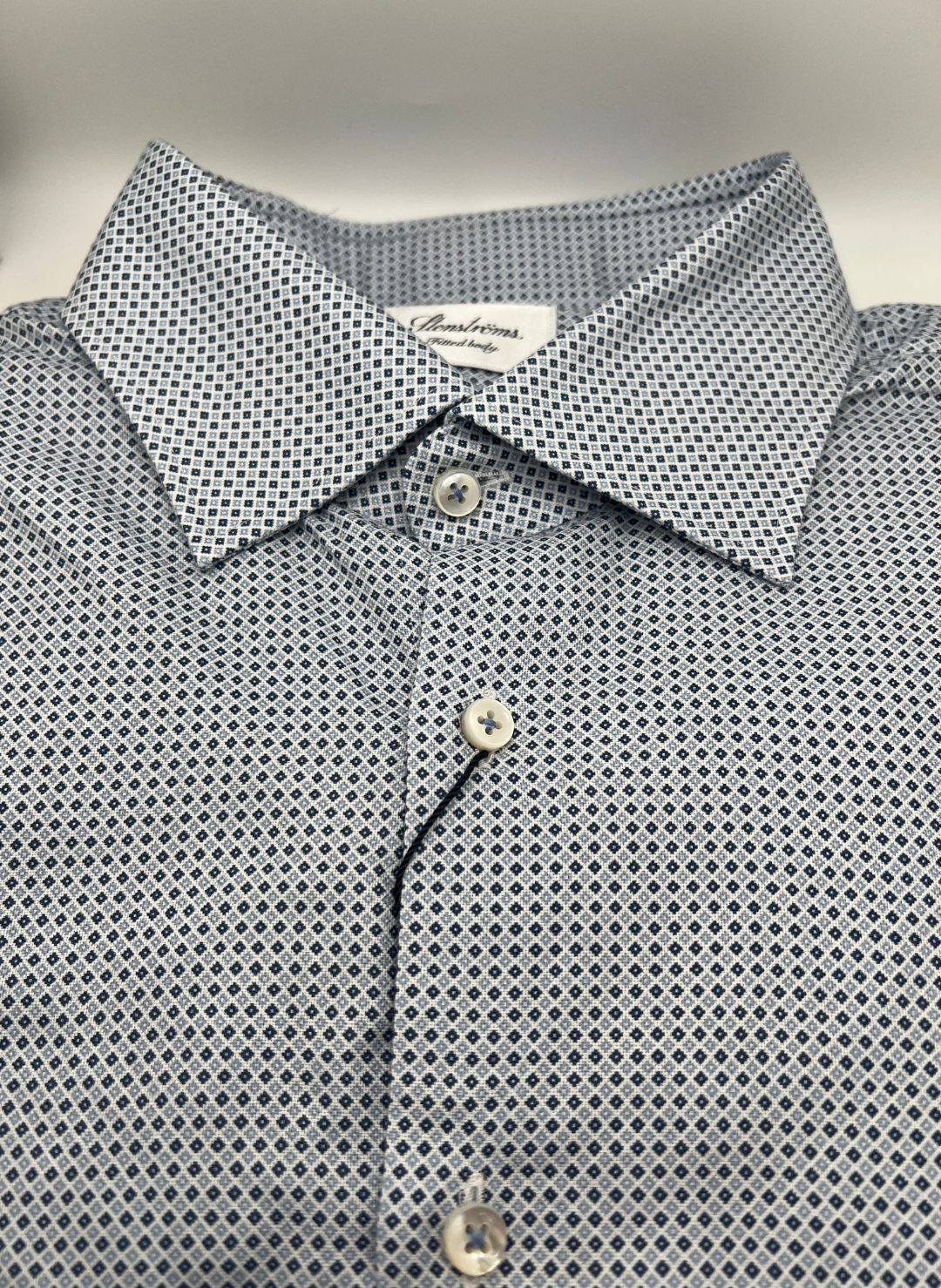 Stenströms Light Blue Patterned Shirt