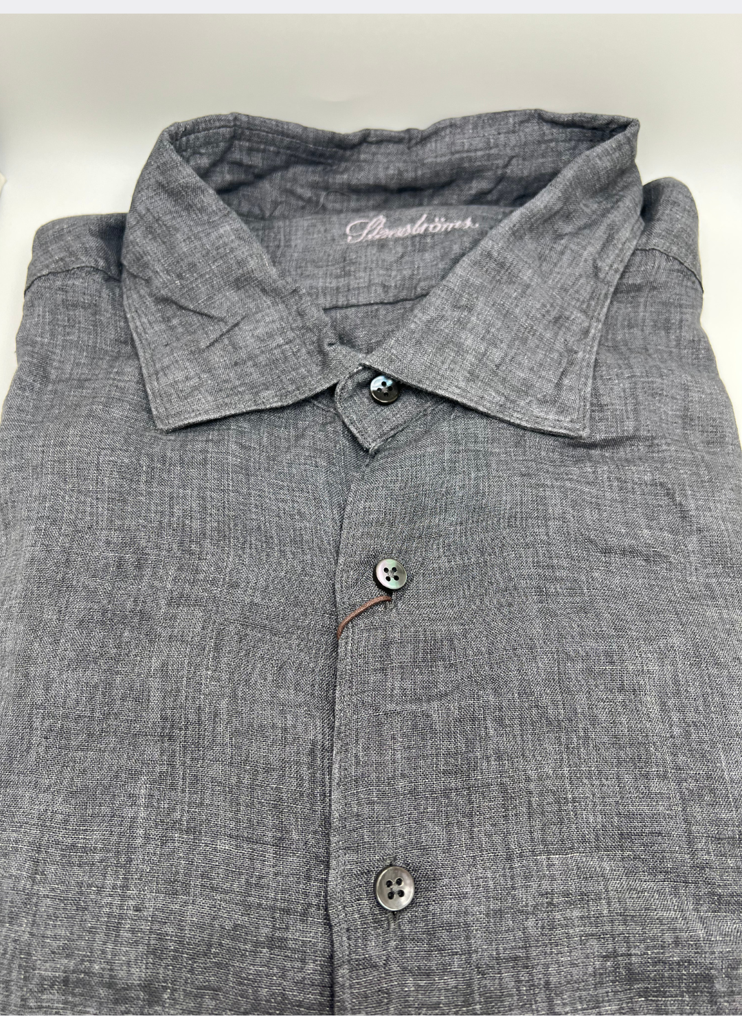 Stenströms Iron Gray Solid Linen