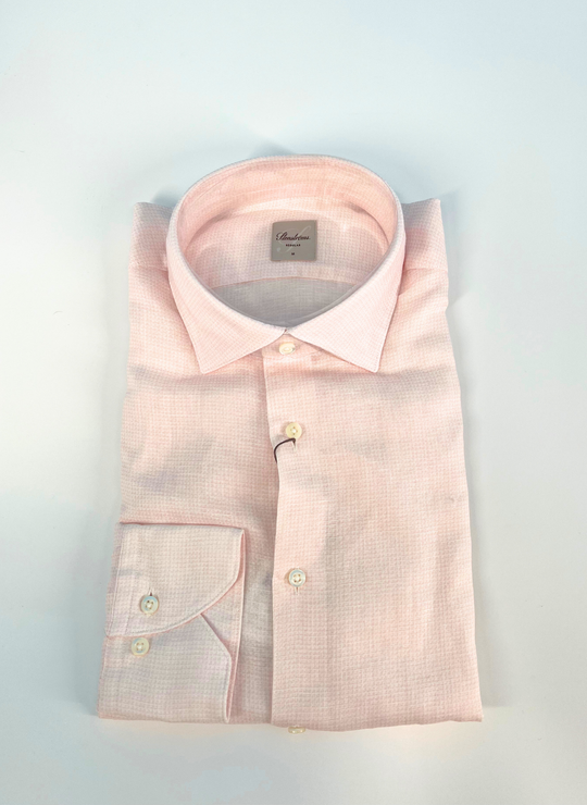 Stenströms Light Pink Check Linen Shirt