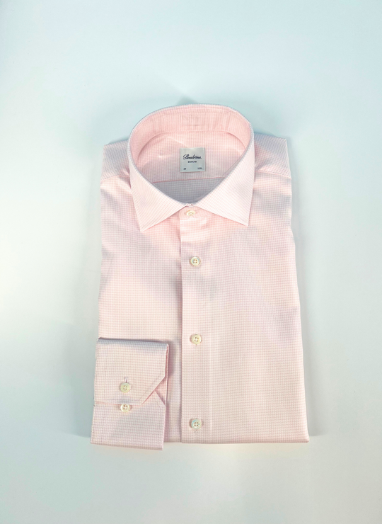 Stenströms Light Pink Small Check Shirt