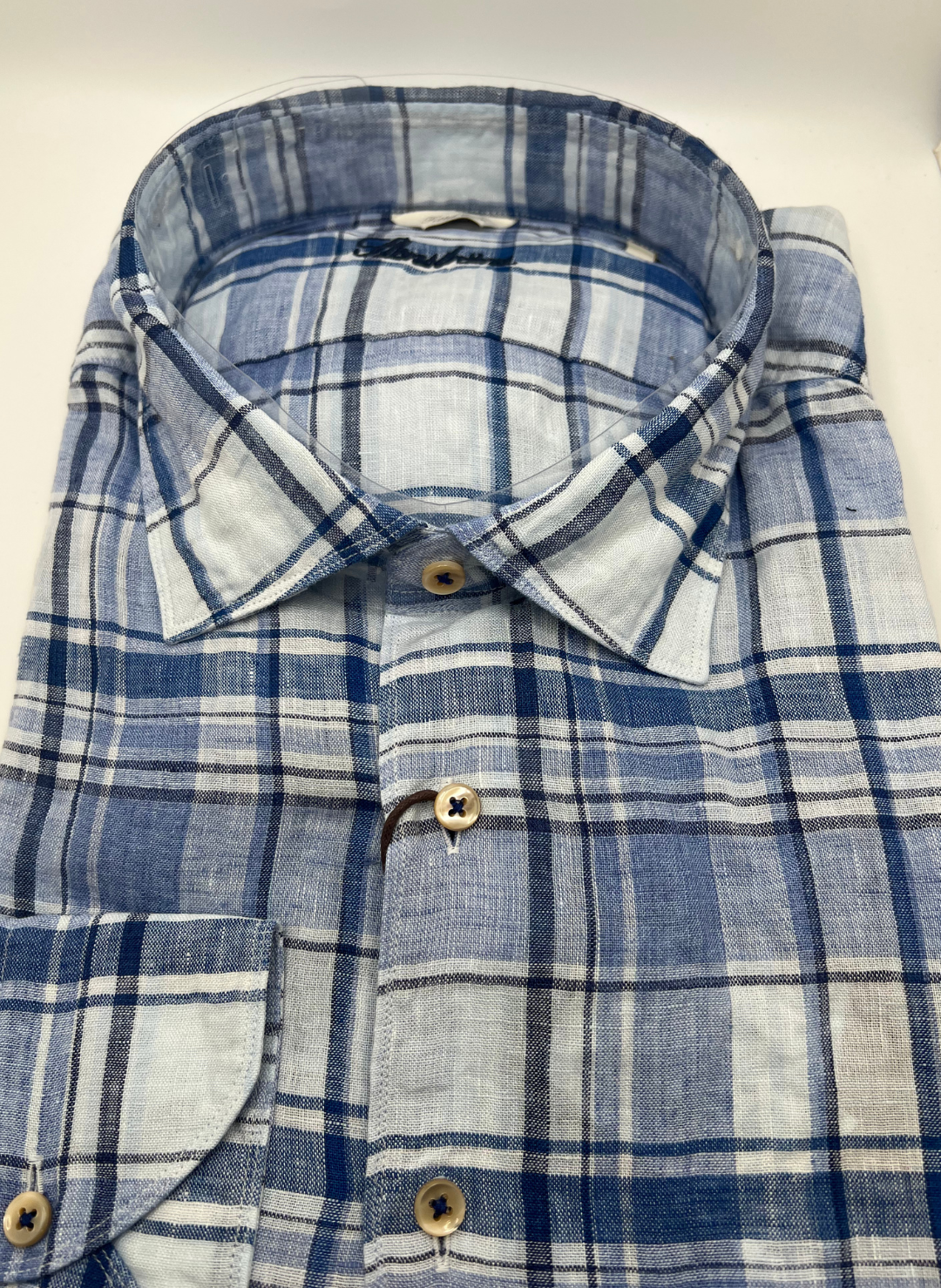 Stenströms Blue Plaid Linen