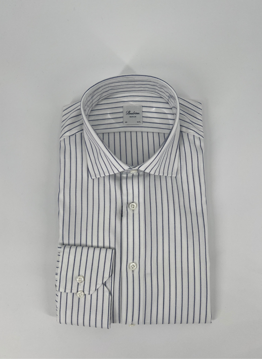 Stenströms Navy Stripe Shirt