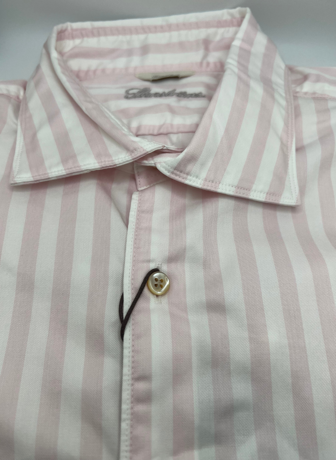 Stenströms Pink Vertical Stripe Shirt
