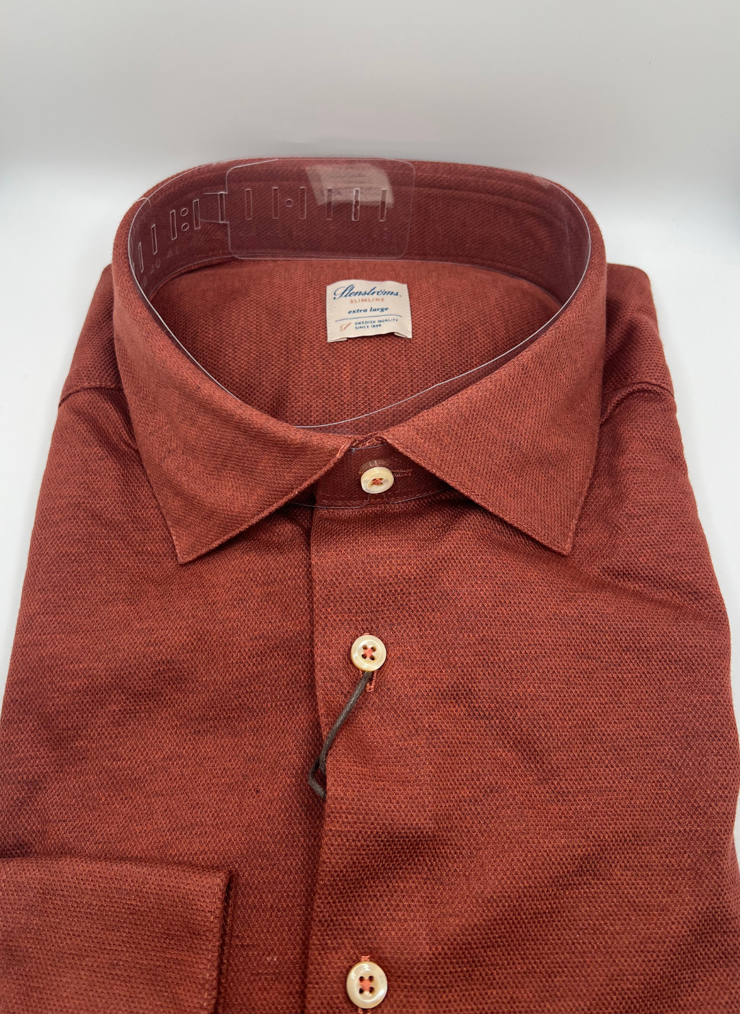 Stenströms Cotton Shirt in Red Clay