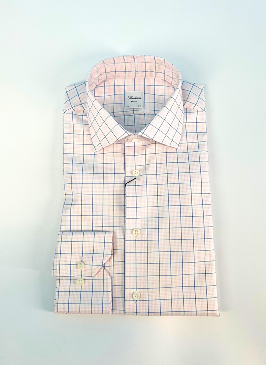 Stenströms Light Pink Check Shirt