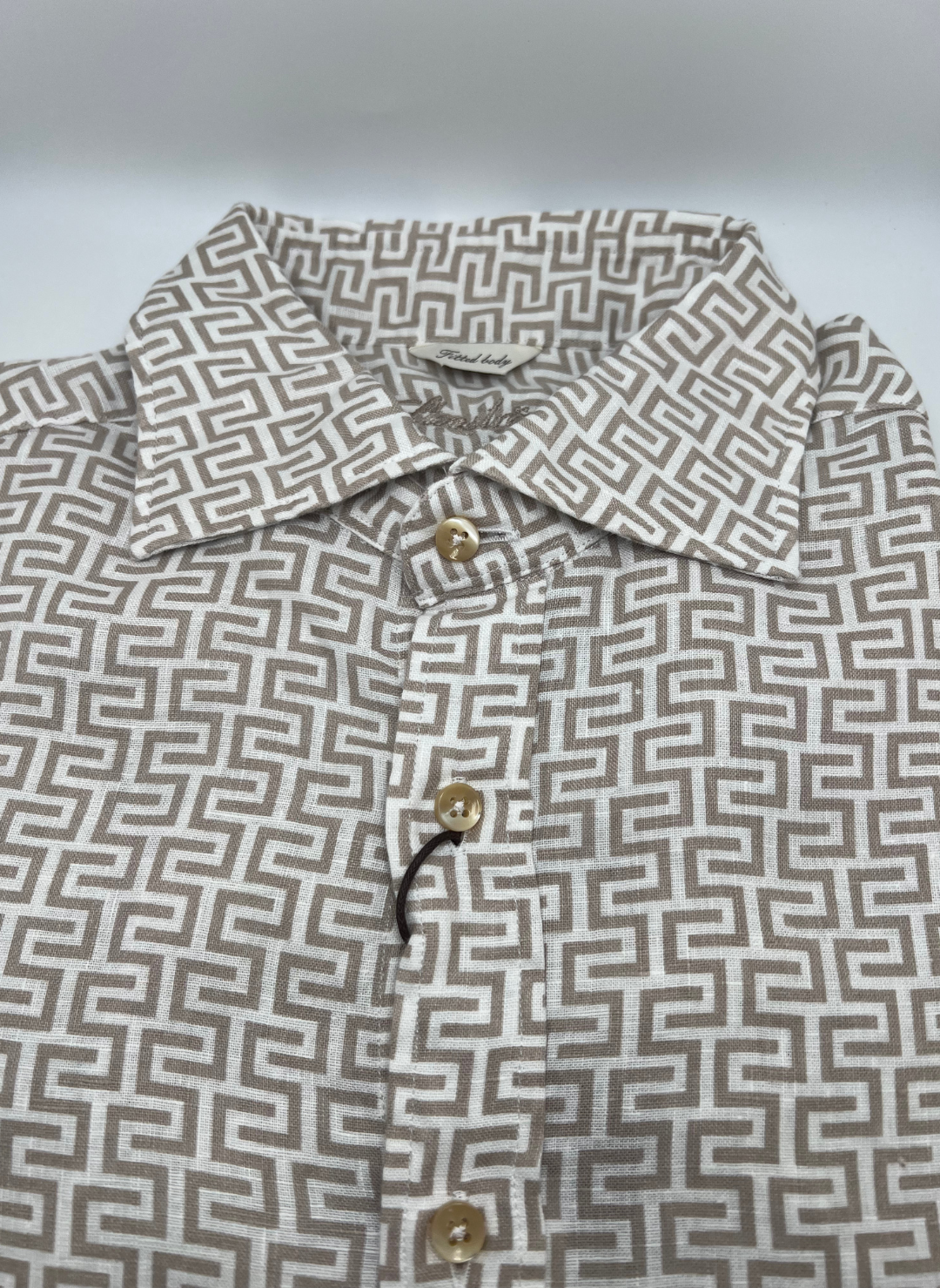 Stenströms Beige Patterned Shirt