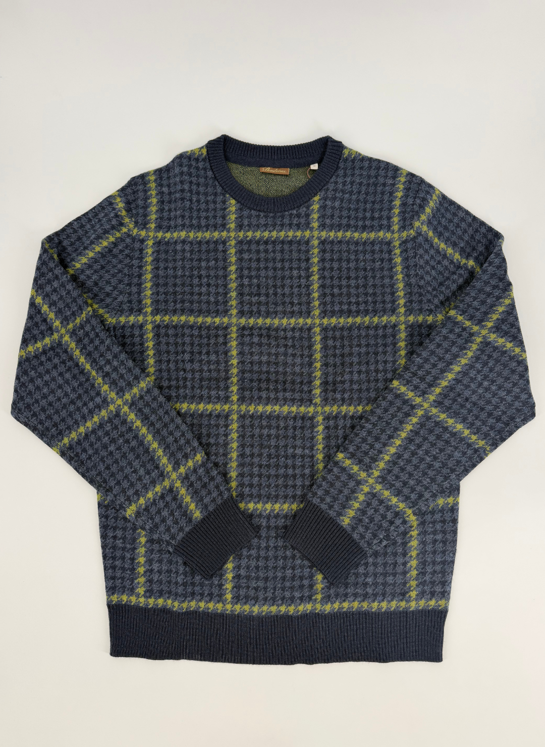 Merino Wool Crewneck Sweater in Navy