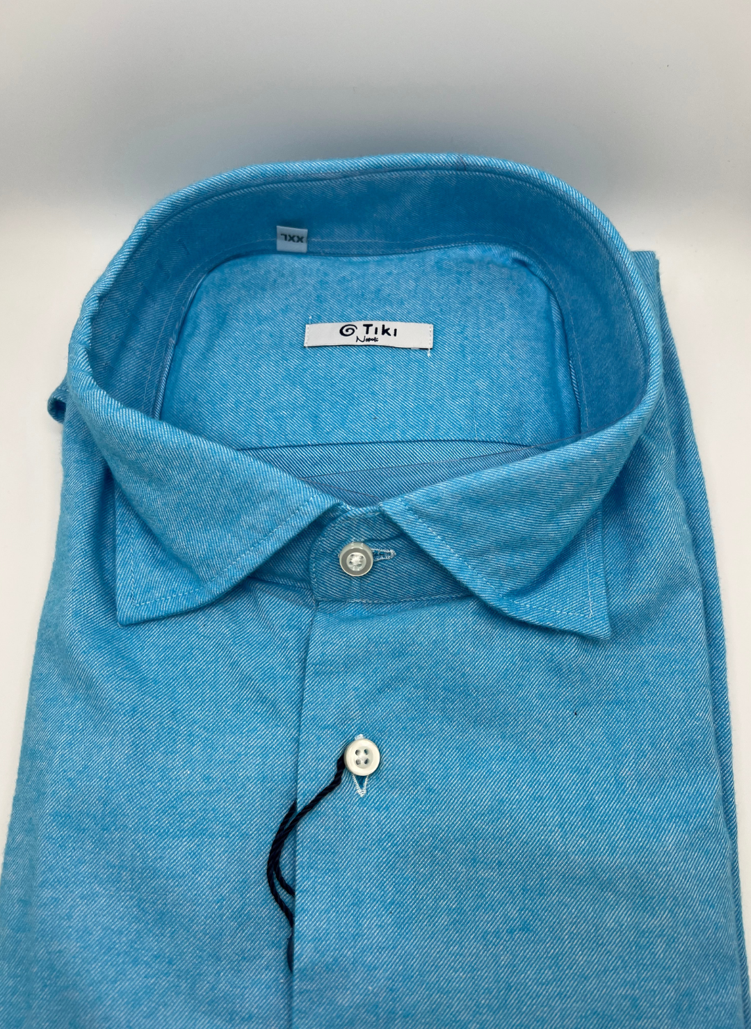 Tiki Napoli Blue Cotton Shirt