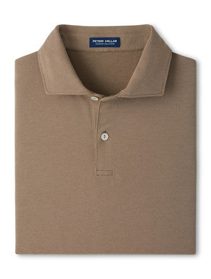Albatross Cotton-Blend Piqué Polo In Light Mocha