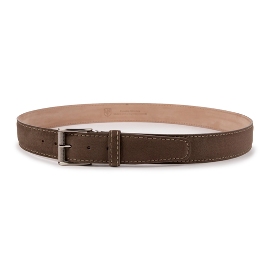 L.E.N. Alcantara - Coffee w/ Beige Stitch