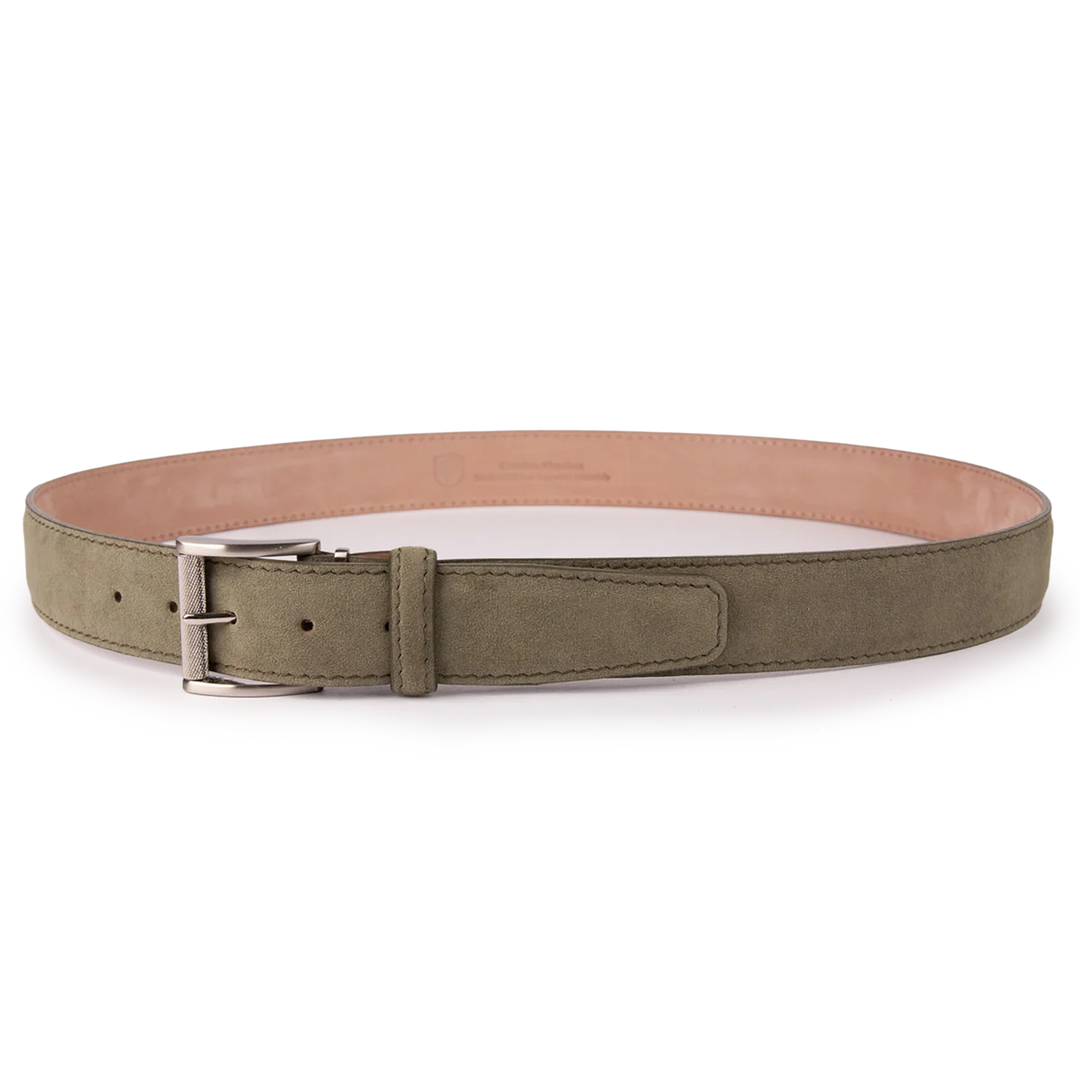 Alcantara Belt - Sage w/ Matching Stitch