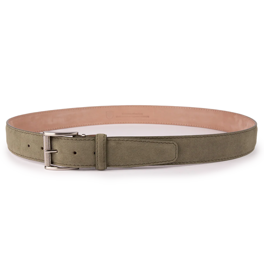 Alcantara Belt - Sage w/ Matching Stitch