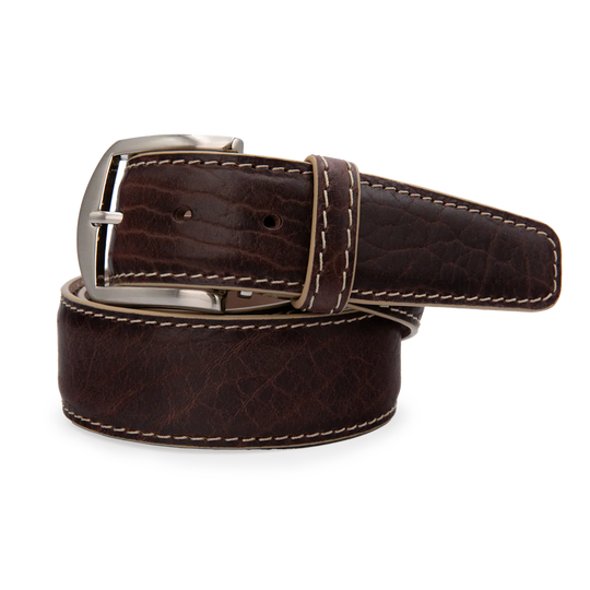 L.E.N. American Bison - Brown w/ Beige Stitching