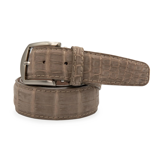 L.E.N. Buffed American Alligator - Fawn w/ Matching Stitching