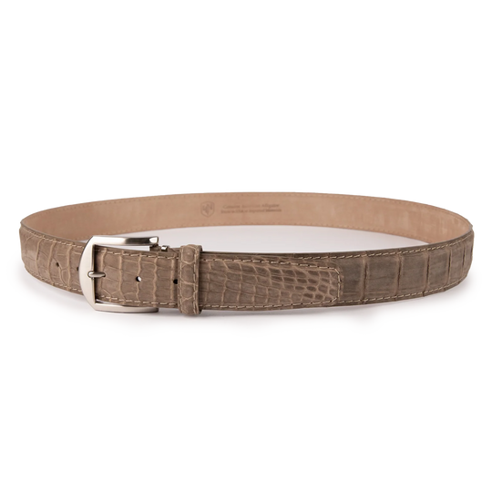 L.E.N. Buffed American Alligator - Fawn w/ Matching Stitching