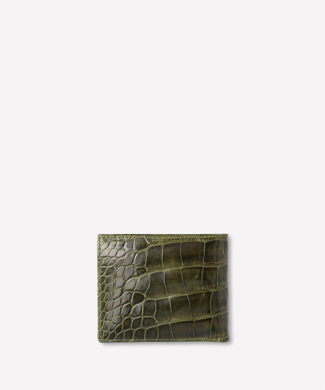 Ghurka Classic Wallet No. 101 In Olive Crocodile