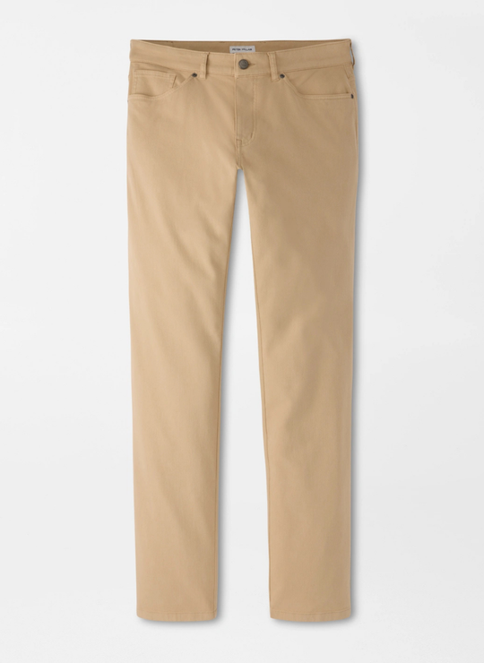 Crown Cotton Canvas Five-Pocket Pant In Camel