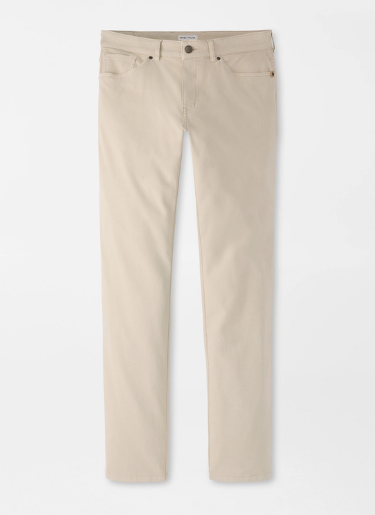 Crown Cotton Canvas Five-Pocket Pant In Stone