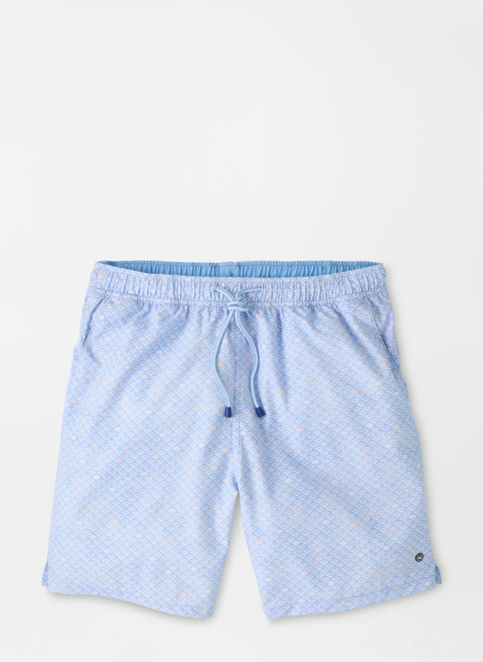 Shoreline Rays Swim Trunk In Cottage Blue