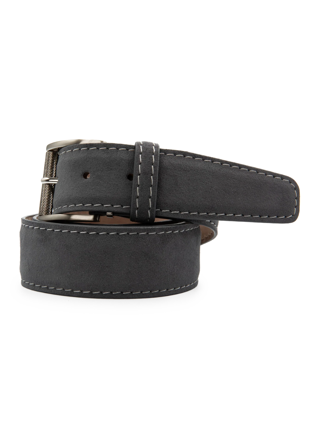 Alcantara Belt - Charcoal w/ Light Gray Stich