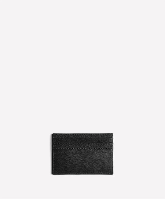 Slim Card Case No. 204 In Black Leather