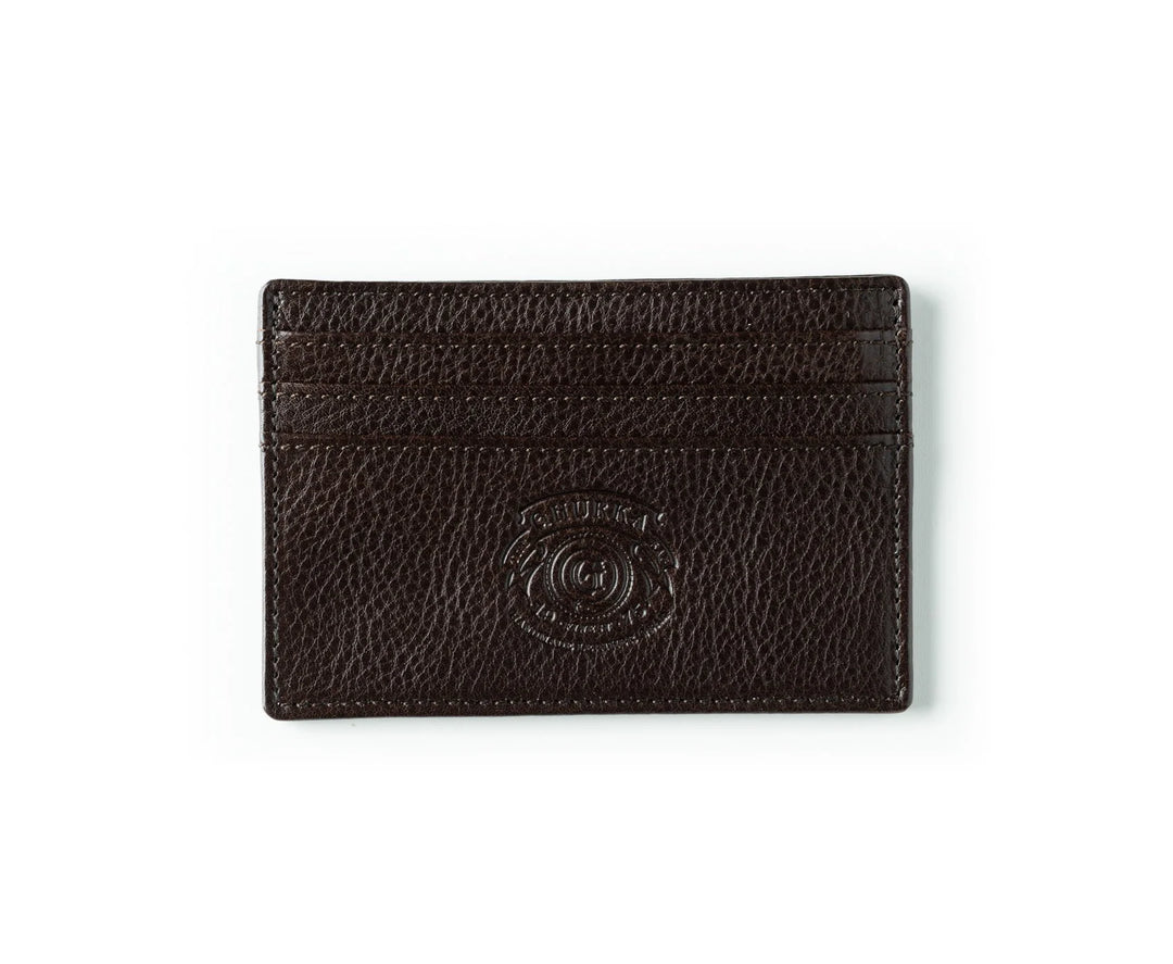 Ghurka Slim Credit Card Case No. 204 In Vintage Walnut