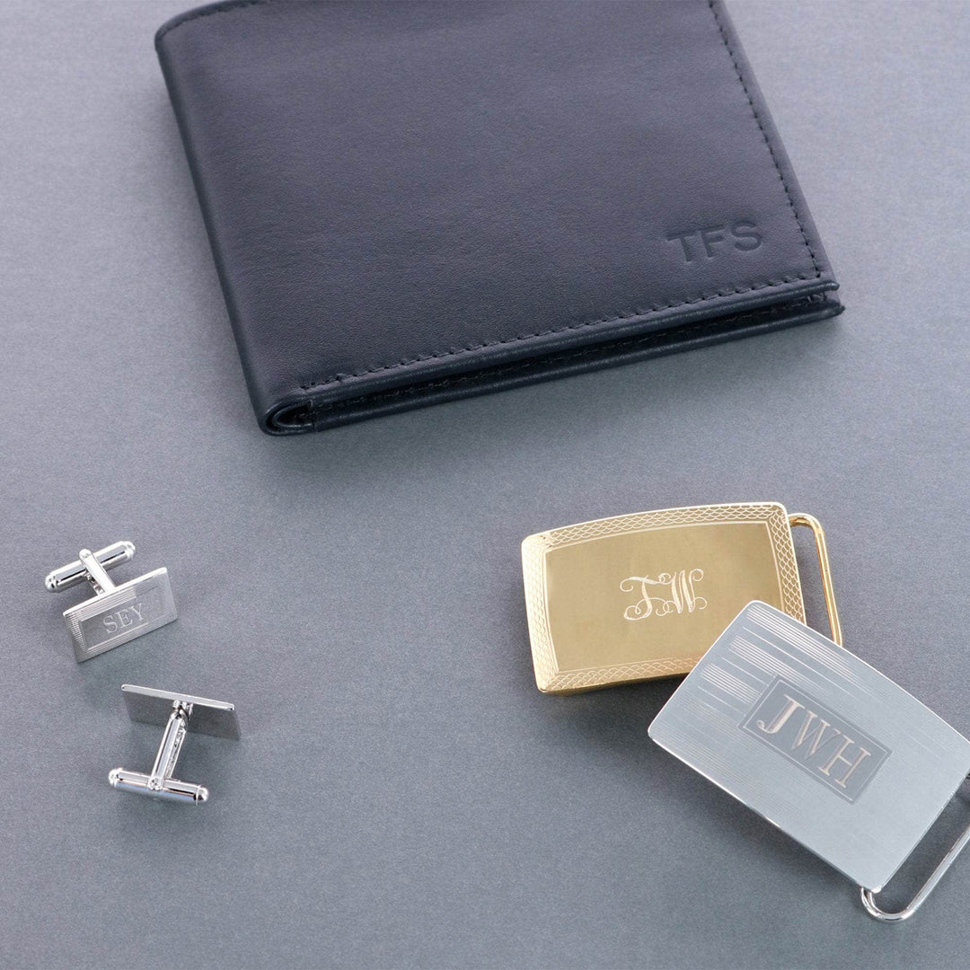 30mm Rhodium Over Solid Sterling Silver Compression Belt Buckle