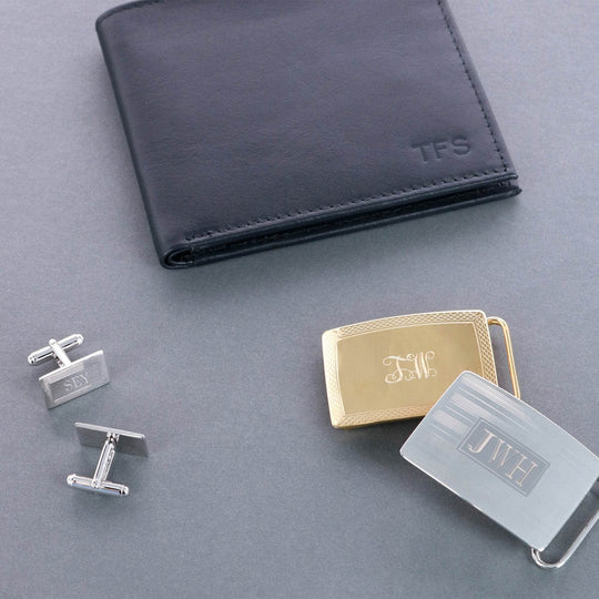 30mm Rhodium Over Solid Sterling Silver Compression Belt Buckle