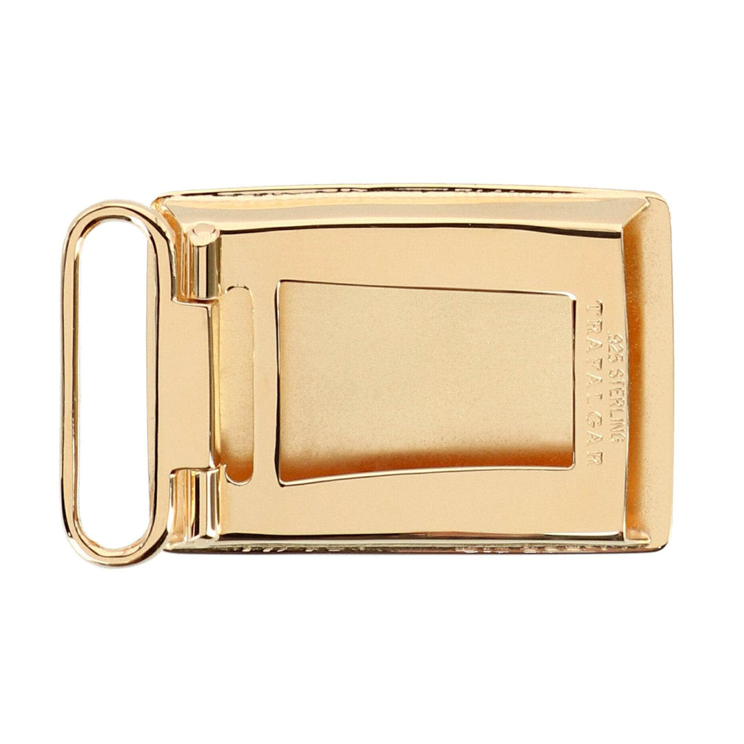 30mm Sterling Silver Engine Turned with Large Loop Compression Belt Buckle