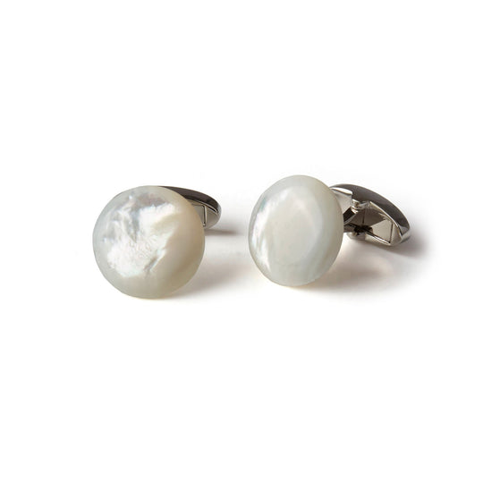 Stenströms White Mother of Pearl Cuff Links