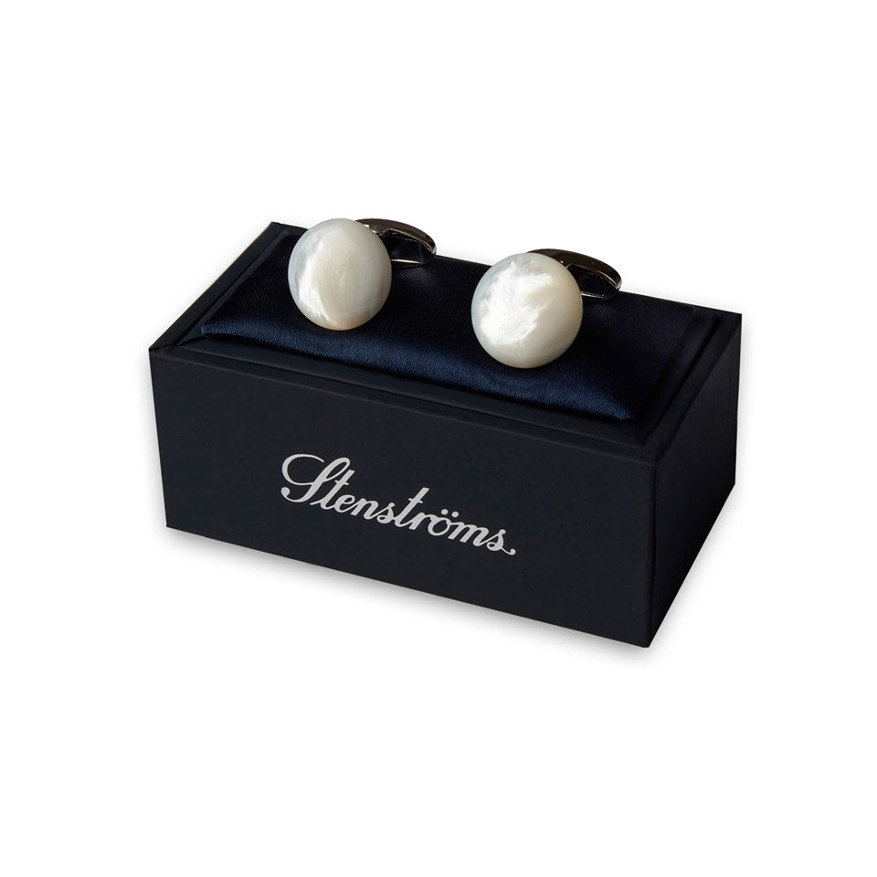 Stenströms White Mother of Pearl Cuff Links