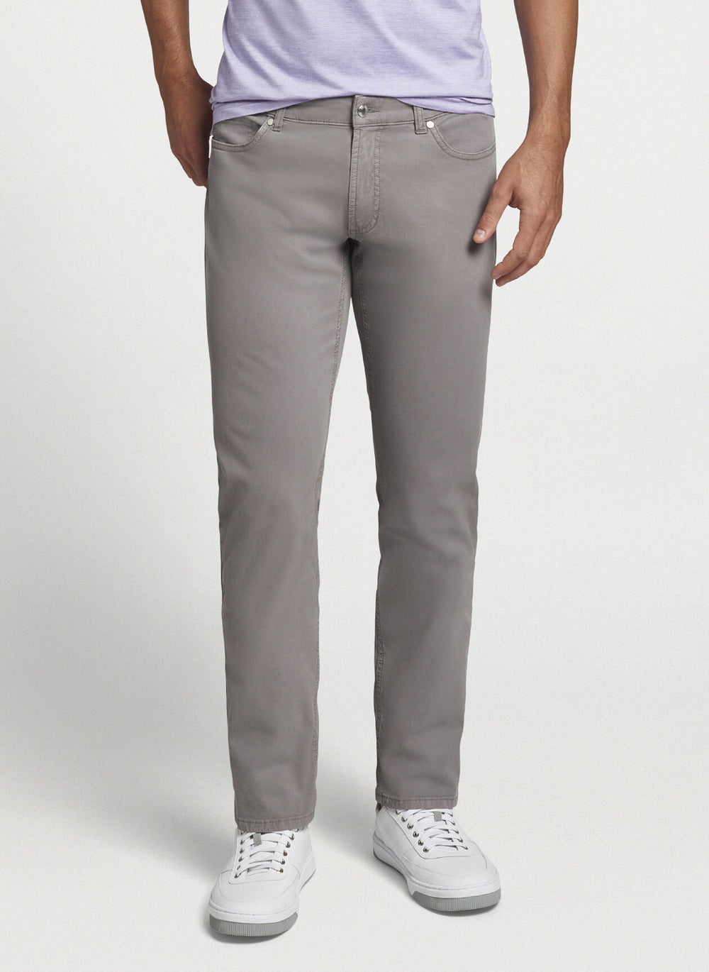 Peter Millar Wayfare Five-Pocket Pant In Nickel